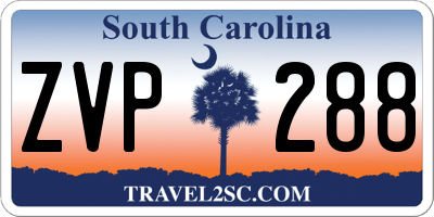 SC license plate ZVP288