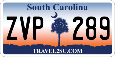 SC license plate ZVP289