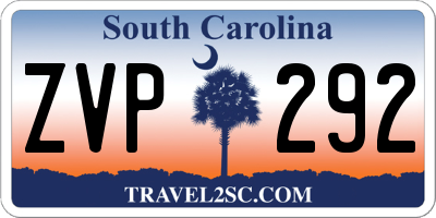 SC license plate ZVP292