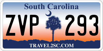 SC license plate ZVP293