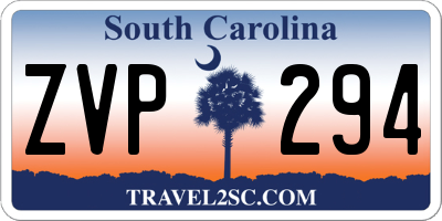 SC license plate ZVP294