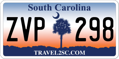 SC license plate ZVP298