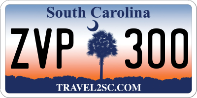 SC license plate ZVP300