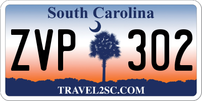 SC license plate ZVP302
