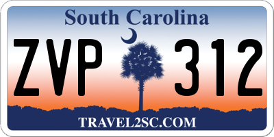 SC license plate ZVP312