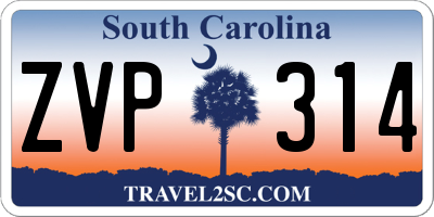 SC license plate ZVP314