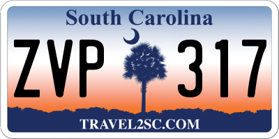 SC license plate ZVP317
