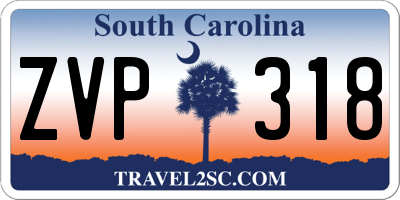 SC license plate ZVP318