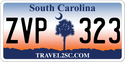 SC license plate ZVP323