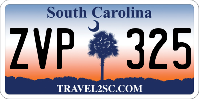SC license plate ZVP325