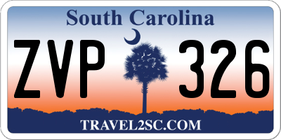 SC license plate ZVP326