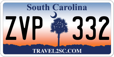 SC license plate ZVP332