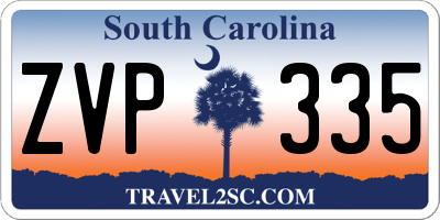 SC license plate ZVP335