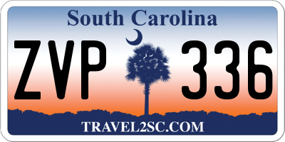 SC license plate ZVP336