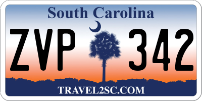 SC license plate ZVP342