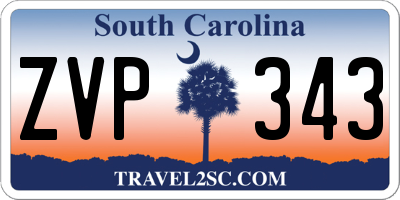 SC license plate ZVP343