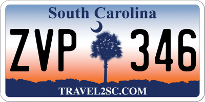 SC license plate ZVP346