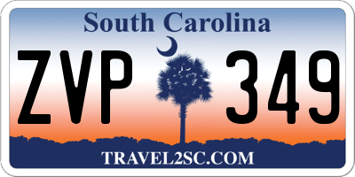 SC license plate ZVP349