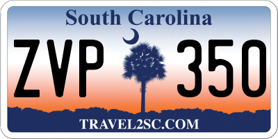 SC license plate ZVP350