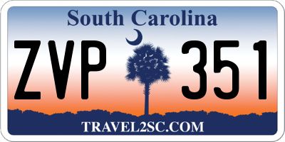 SC license plate ZVP351