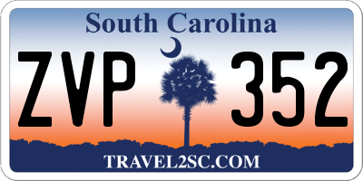SC license plate ZVP352