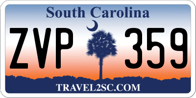 SC license plate ZVP359