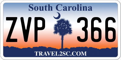 SC license plate ZVP366