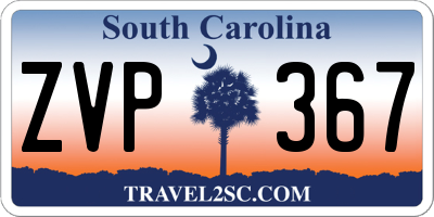SC license plate ZVP367