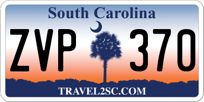 SC license plate ZVP370