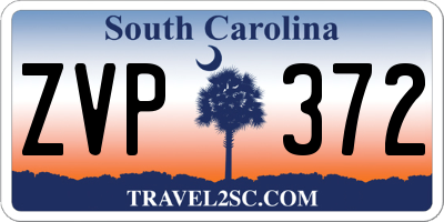 SC license plate ZVP372