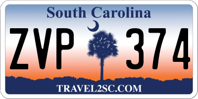 SC license plate ZVP374