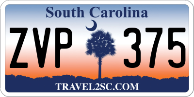 SC license plate ZVP375
