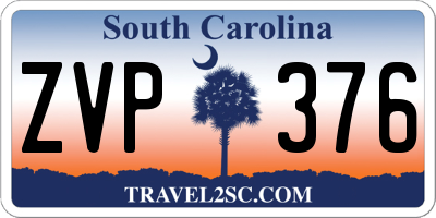 SC license plate ZVP376