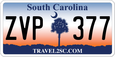 SC license plate ZVP377