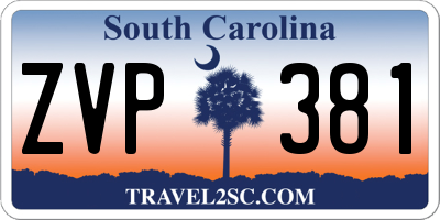 SC license plate ZVP381