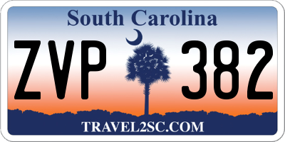 SC license plate ZVP382