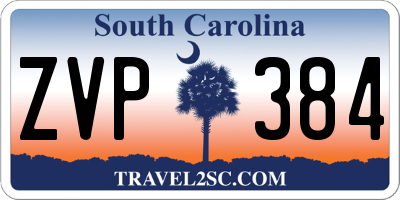 SC license plate ZVP384