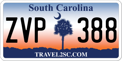 SC license plate ZVP388