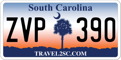 SC license plate ZVP390