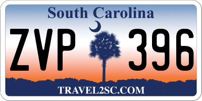 SC license plate ZVP396