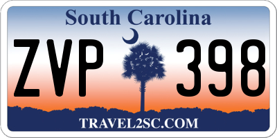 SC license plate ZVP398