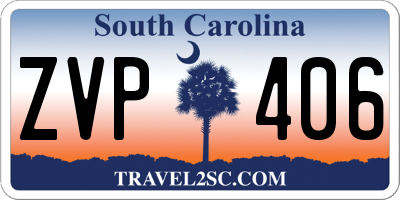 SC license plate ZVP406