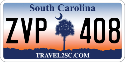 SC license plate ZVP408