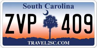 SC license plate ZVP409