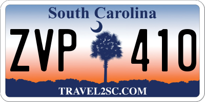 SC license plate ZVP410