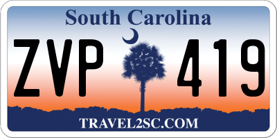 SC license plate ZVP419