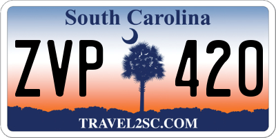 SC license plate ZVP420