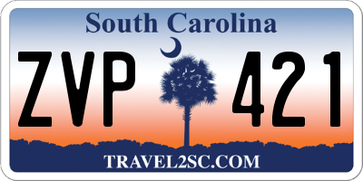 SC license plate ZVP421