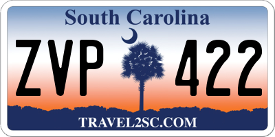 SC license plate ZVP422