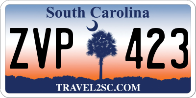 SC license plate ZVP423